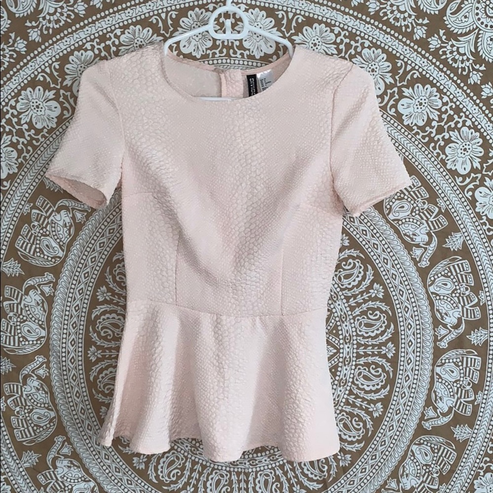 Textured Blush Pink Blouse